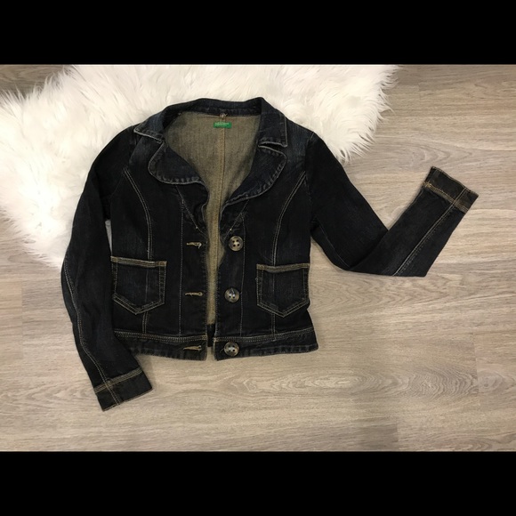 United Colors of Benetton Dark Denim Jacket - Picture 1 of 8